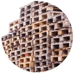 Pallet buy back and used wood pallets recycling
