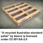 2 way pallet, A recycled Australian standard pallet by Aeonx is licensed under CC-BY-SA-3.0